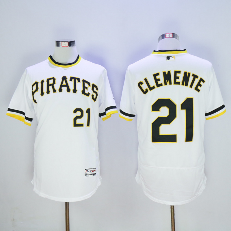 Men Pittsburgh Pirates #21 Clemente White Elite MLB Jerseys->anaheim ducks->NHL Jersey
